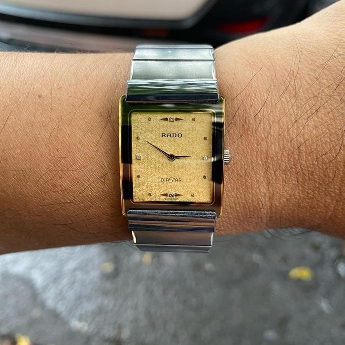 Rado Diastar Quartz Square Jam Tangan Tahan Gores Waterproof Swiss Made Original