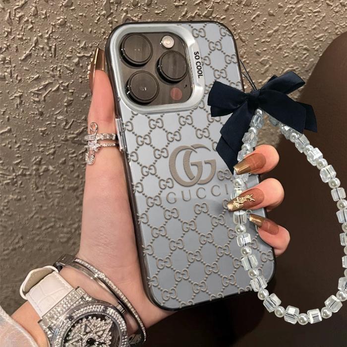 Casing VIVO Y20 Y40 Luxury Brand lucu untuk cewek Bow aksesori telepon ponsel lanyard Vivo Y40 lite 