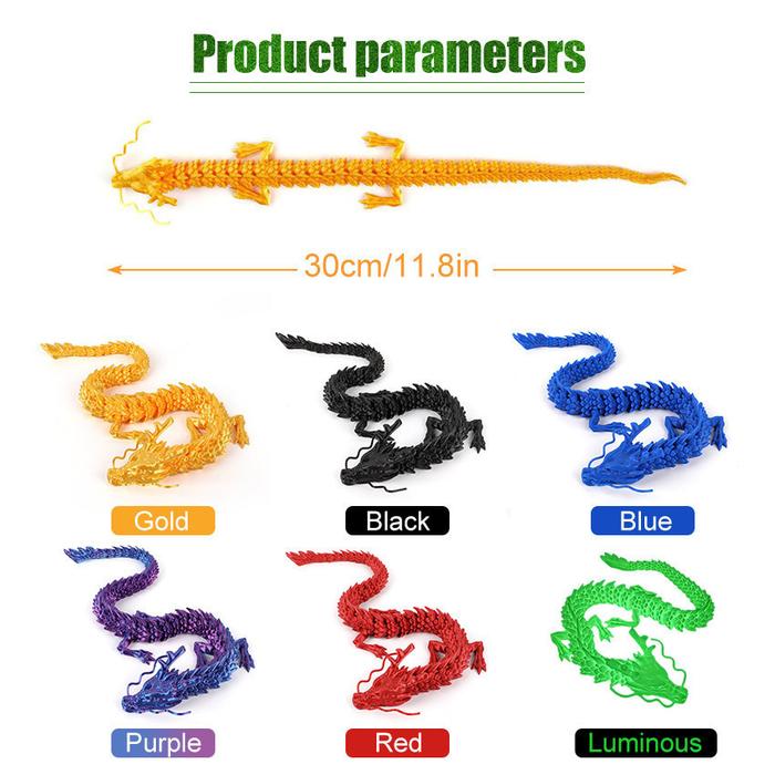 Articulated Dragon Toy - Mainan Action Figure Naga Dragon Mainan Anak Naga Fleksibel Flexible Artiku