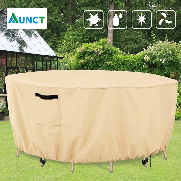 Outdoor Round Table Cover 420D Garden Furniture Chair Set Dust Covers Waterproof Oxford Wicker Sofa 