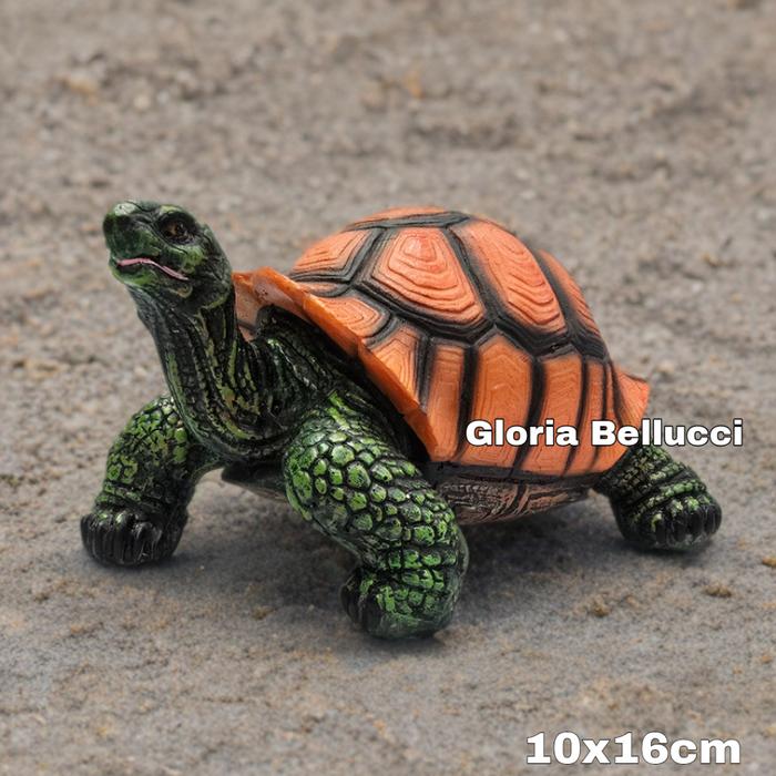 patung pajangan kura kura indian star miniatur kura2 sulcata