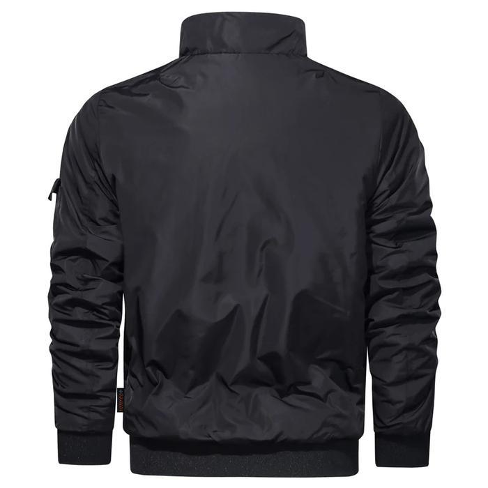 Tizzly - Harrington Pilot Black, Bomber Jaket Keren Lembut Tebal Pria Nyaman Distro Fit Gunung Water