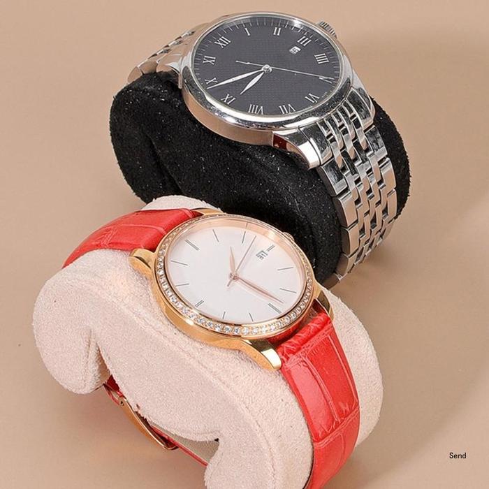 Jewelry Display Stand Deer Skin Wristwatch Presentation Tray Soft Watch Pillow Moisture Proof Jewelr