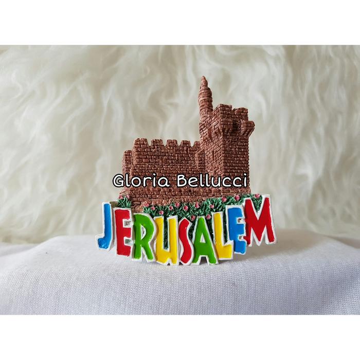 souvenir jerusalem tempelan magnet kulkas negara yerusalem israel