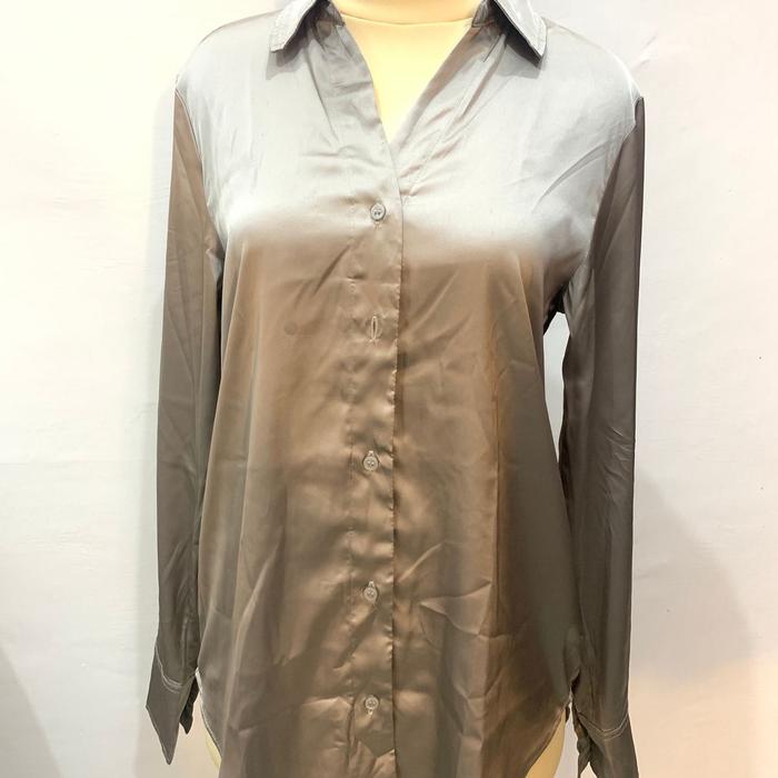 Baju kemeja premium H bahan silk