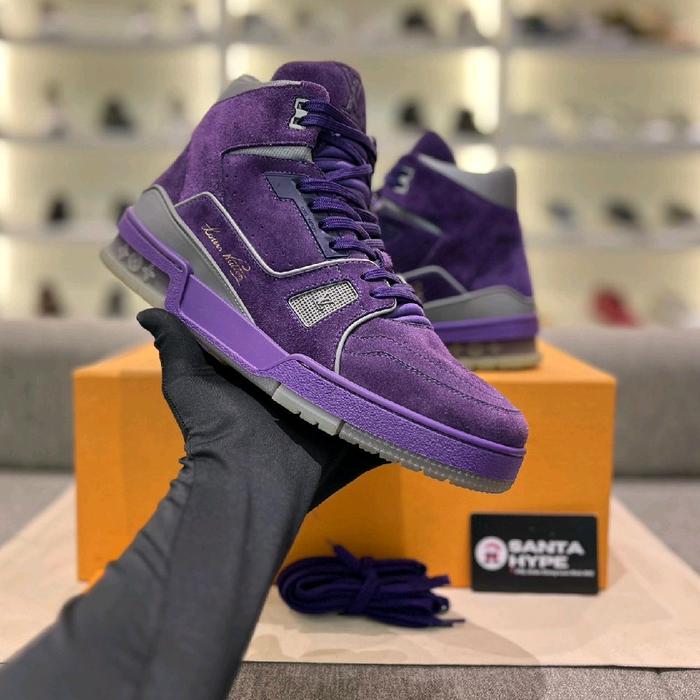 Louis Vuitton Trainer Purple High Sneakers