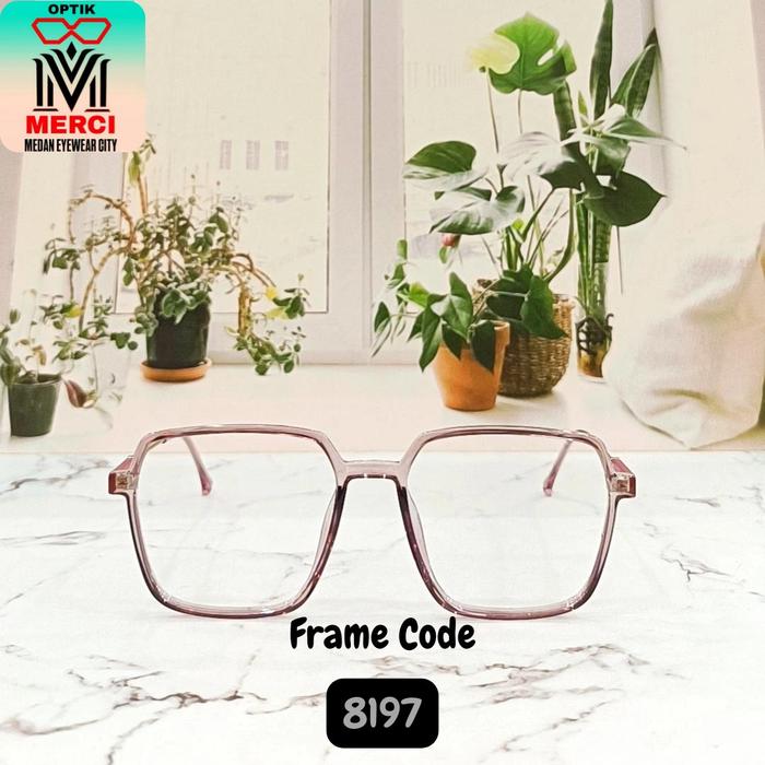 kacamata model kotak Kode Frame 8197