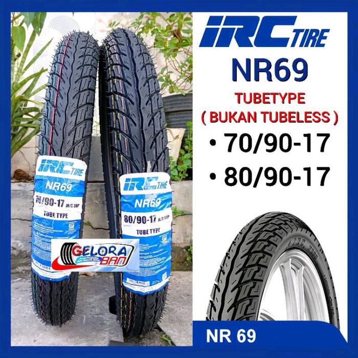 Ban Irc Nr69 70/90-17 Ban 80/90-17 ban montor Vega Jupiter Supra smash Shogun satria Revo ban irc 80