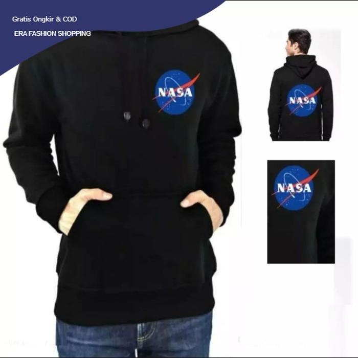 Baju Sweater Nasa RO Sweater Pria babyterry Grey/Black Fashion Kekinian Ramadhan Lebaran 2025 Fit Ho