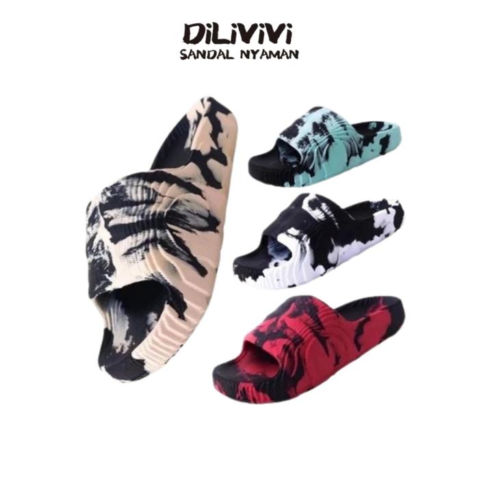 DILIVIVI  F-885-1 | Sandal Slop Anak Laki Laki Cowok Motif Tie dye Loreng Addilette Anti Slip Ringan