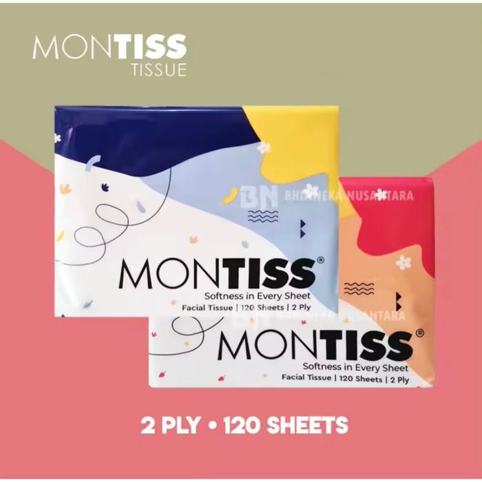 Montiss Mini Softpack Tissue 120 Sheets [1 PACK]