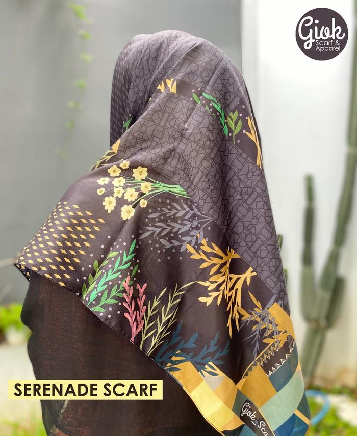 Giok Scarf - Serenade Scarf Printing by Giok Scraf - Scarf Motif/ Scarf Printing/Kerudung Motif segi