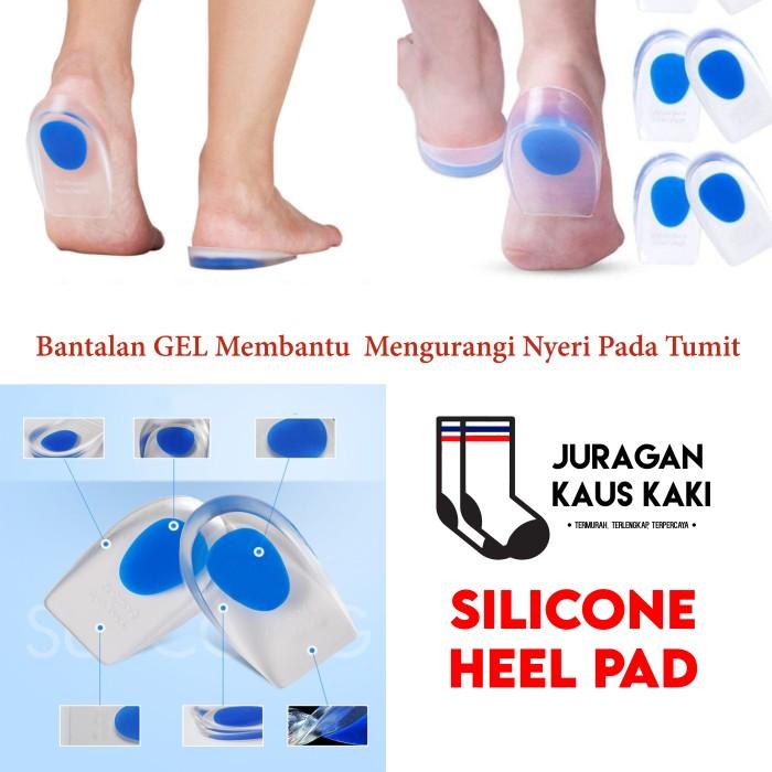 J♫Y2 HEEL PAD INSOLE CUSHION BANTALAN GEL SILIKON TUMIT KAKI Q»3I
