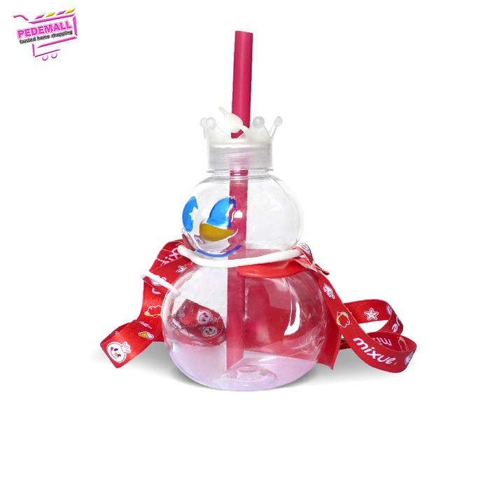 Botol Minum Mixue 700 ML + Sedotan Plastik Tebal Botol Mixue Snow King