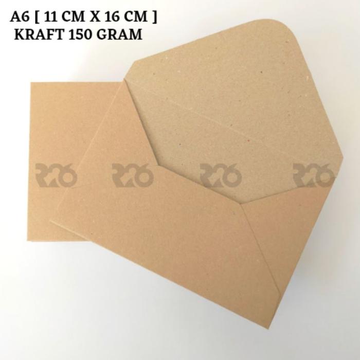 TERLARIS A6 amplop vintage kraft [50 pcs] amplop aesthetic | amplop coklat 16x11 cm READY