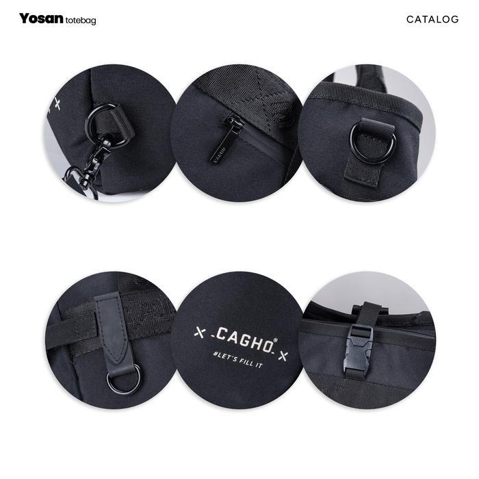 Cagho I Yosan Totebag Black I Slingbag Pria L Ransel Backpack I Totebag Anti Air I Tas Selempang Pro