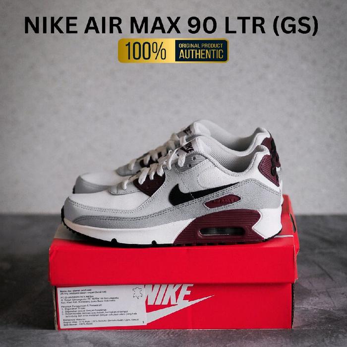 NIKE AIR MAX 90 LTR PLATINUM DARK RED