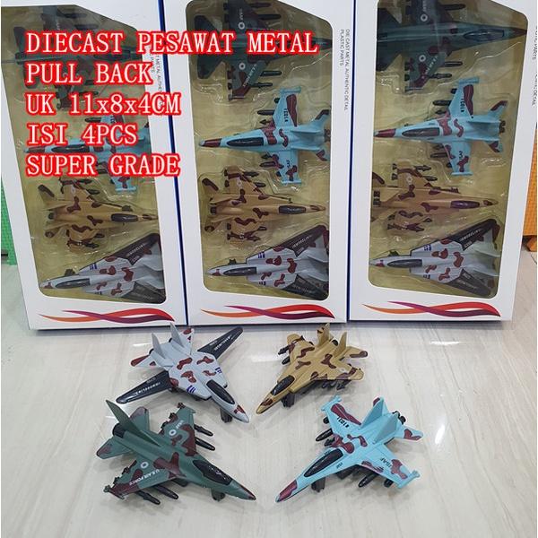 MAINAN PESAWAT SUKHOI TEMPUR PULLBACK PESAWAT TEMPUR PULLBACK 4PCS