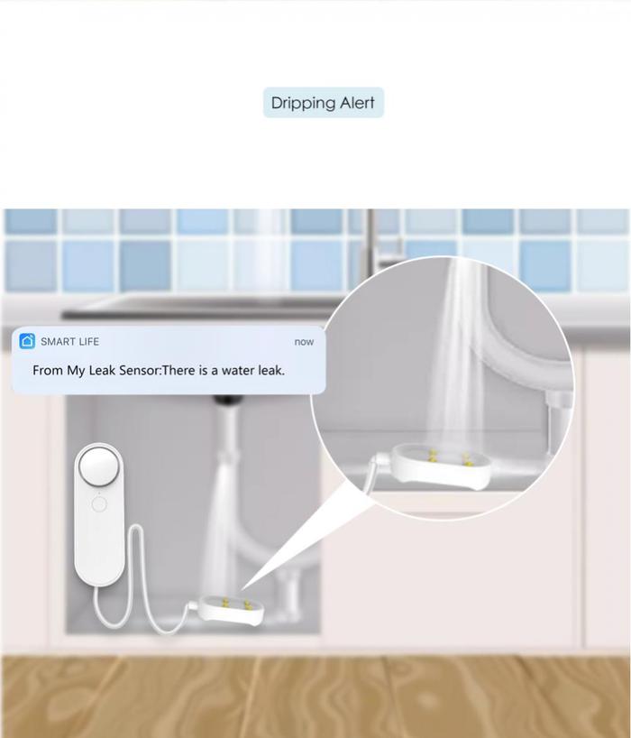 WIFI Water Leak Detector Leakage Sensor Alarm Leak Detector Work With