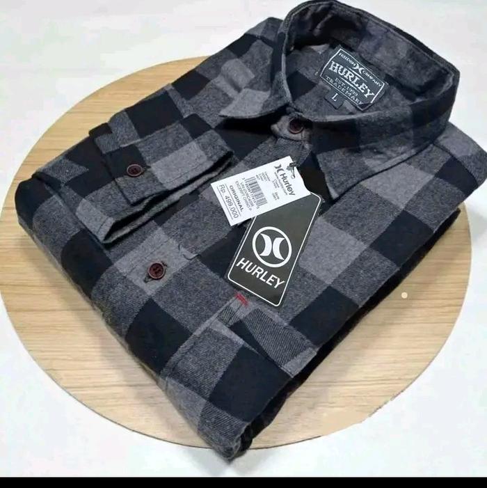 kemeja flannel baju flanel murayama style hanya untuk dicuci dengan tangan wiht Vintage Red size- (m