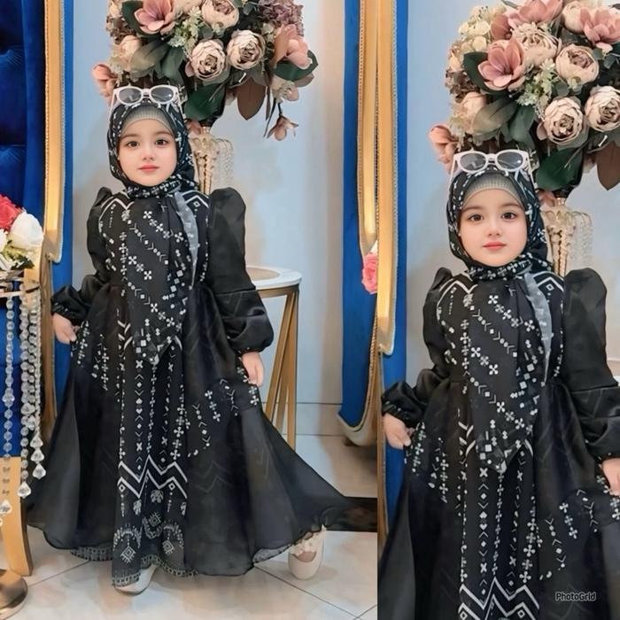PRIMADONA SET SYARI ANAK MAUMA KIDS Muslim Gamis Baju Dress Lebaran Tanggung Setelan Khimar Premium 