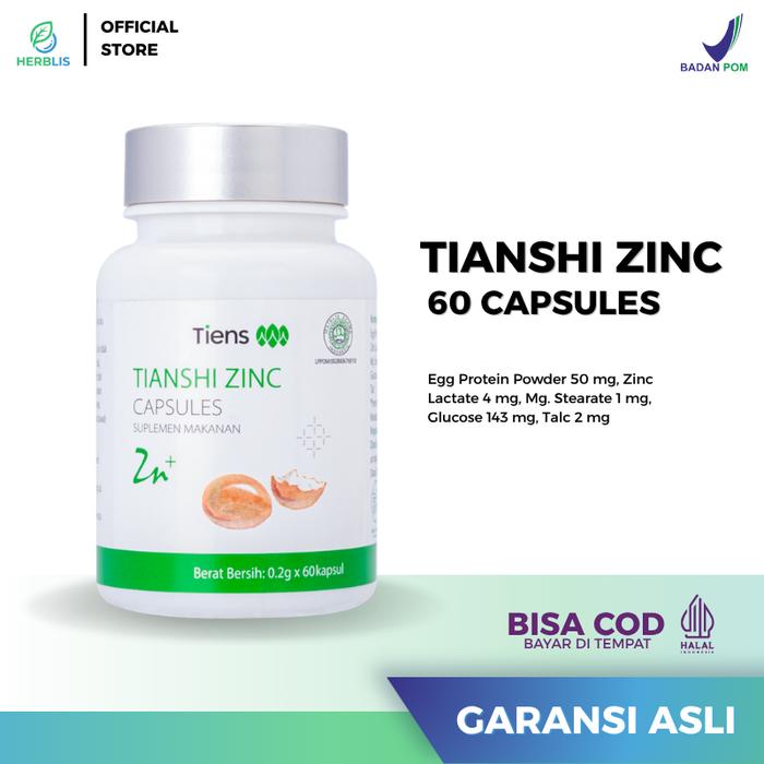 Herblis Nutrisi Anak Vitamin Nafsu Makan Penggemuk Badan Anak Balita BPOM Halal Tiens Zinc Kapsul Or