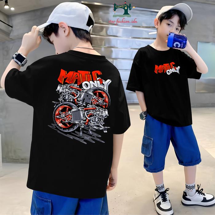 Kaos ANAK Matic Only Vario Scoopy Beat Mio Pcx Nmax Premium Quality-Baju Kaos Ragat Matic