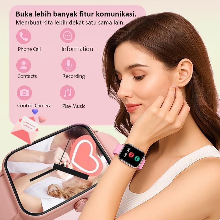Buds Smartwatch T10 Mini Untuk Wanita – Jam Tangan Pintar Elegan Berkualitas Tinggi | Hadiah Romanti
