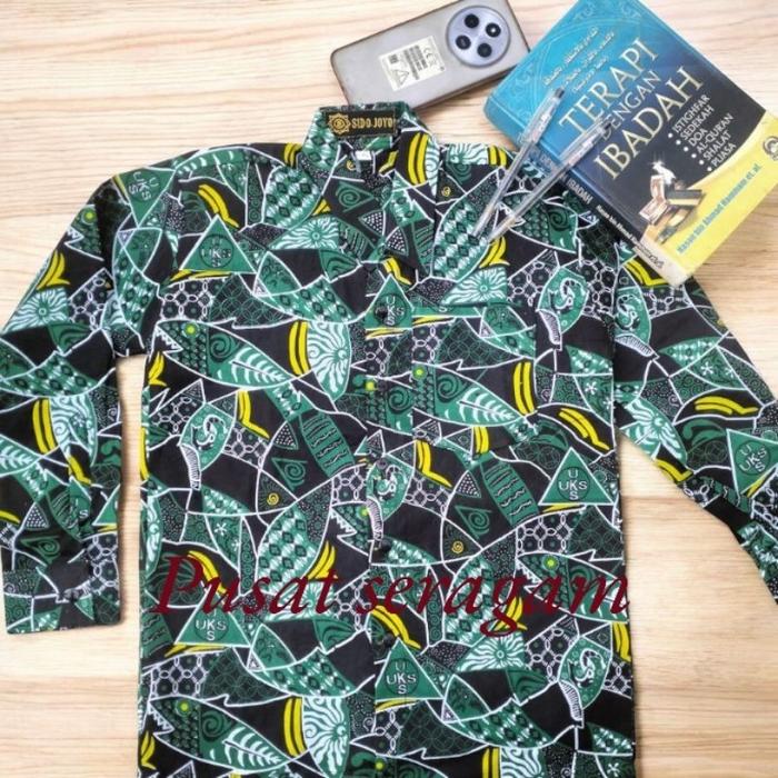 Pusat Seragam |Batik Sd Sidoarjo Lengan Panjang |   Batik Uks Sidoarjo Lengan Panjang |Seragam Sekol