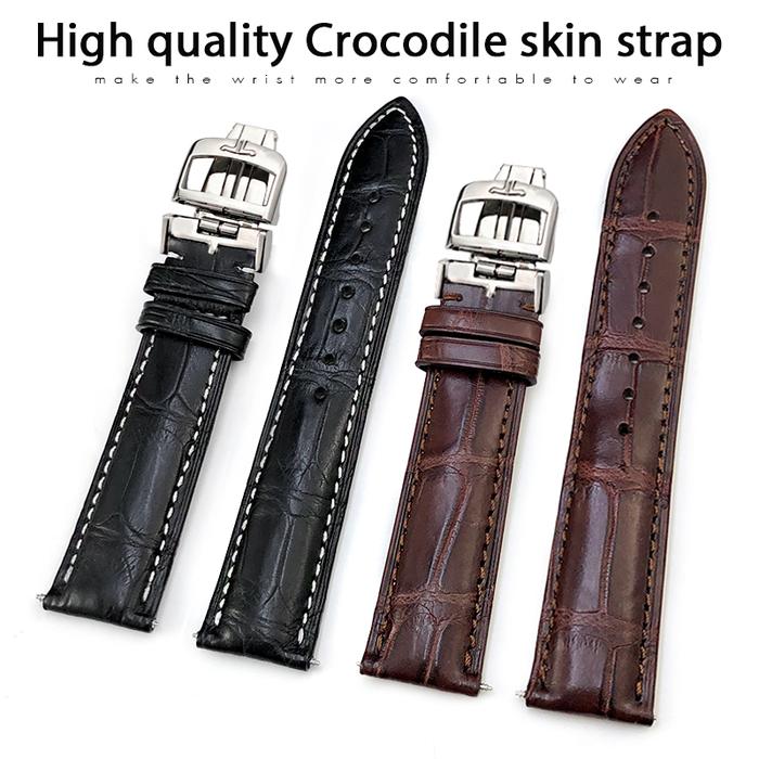 19mm 20mm 21mm 22mm 23mm Soft Skin Watchband for Jaeger-LeCoultre Master Genuine Alligator Leather W