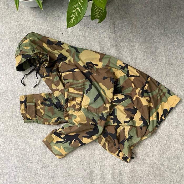Jacket parka ecwcs Woodland camo military vintage 90's  camo land induries inc super cakep