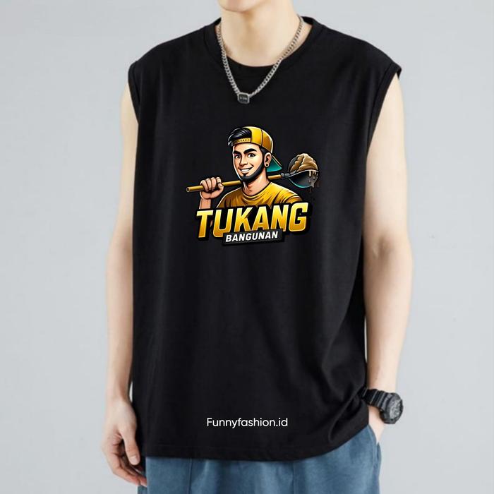 Singlet Pria Tukang Bangunan - Kaos Cowok Distro - Singlet Dewasa Casual Stylish
