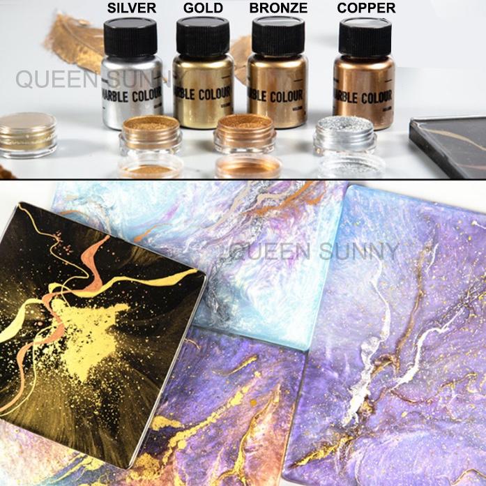 Bubuk Mika Metal Marble Mica Powder Pigment Pewarna Resin Glitter Metal Topping Filling Resin