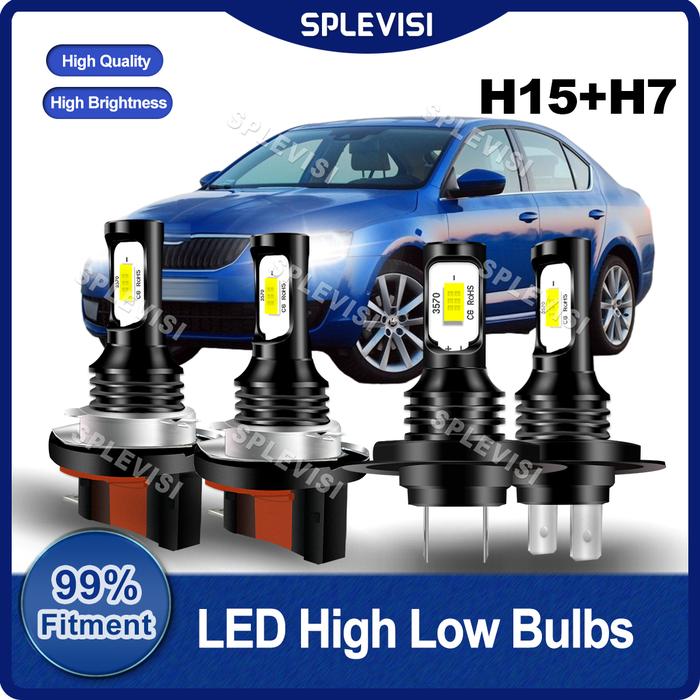 Car Lamp LED H15+H7 High Beam/Daytime Running Light Low Beam Combo