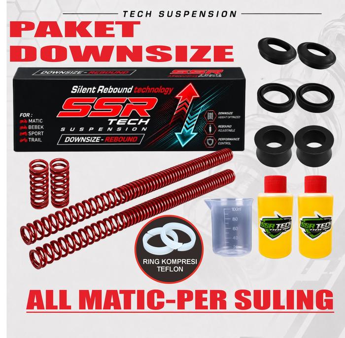 [MODEL PER SULING] PAKET DOWNSIZE REBOUND ALL MATIC HONDA YAMAHA- FORK UPGRADE KIT LOWERING KIT PENU