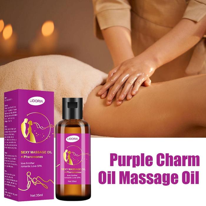 Purple Charming Massage Oil Natural Pheromone Spa Skin Care Body Smoothing Nourishing Oil Essential 