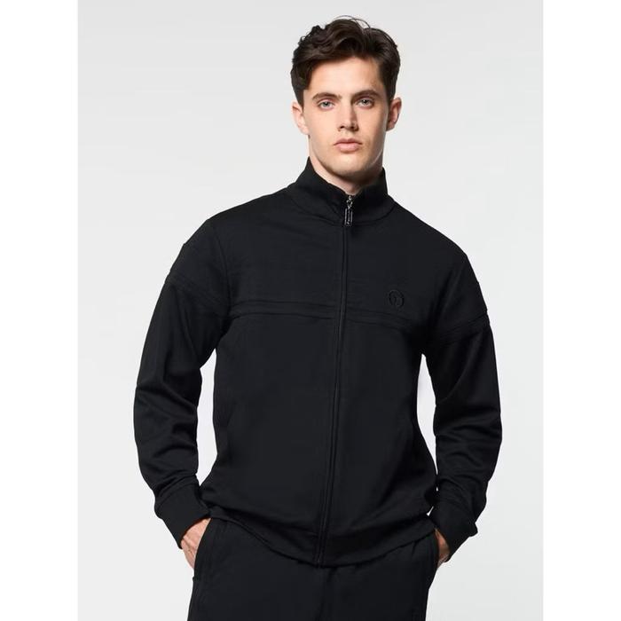 Sergio Tacchini Damarino Tracktop Jacket In Full Black