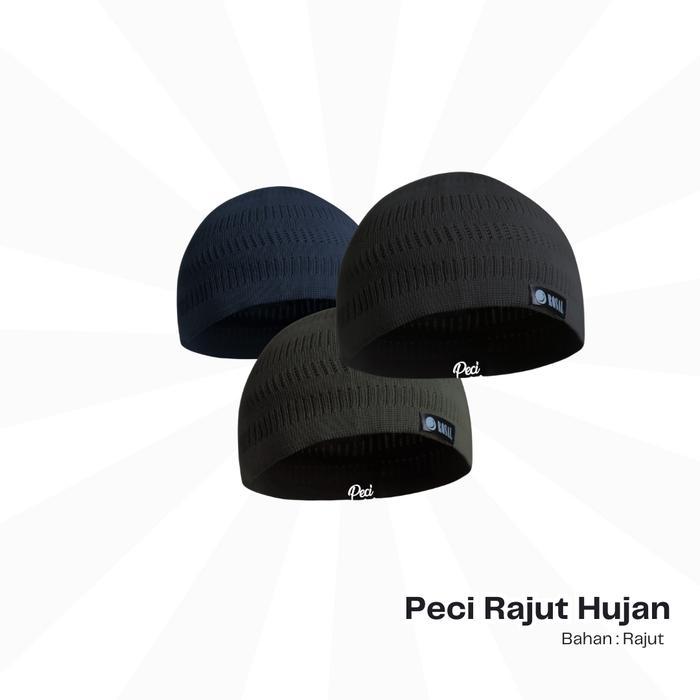 Terbaru Peci Rajut Hujan Rosal - Kopiah Songkok Pria Dewasa Ikhwan Polos