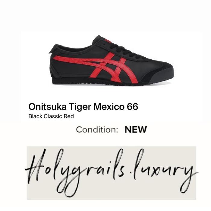 Onitsuka Tiger Mexico 66 Black Classic Red 100% Original