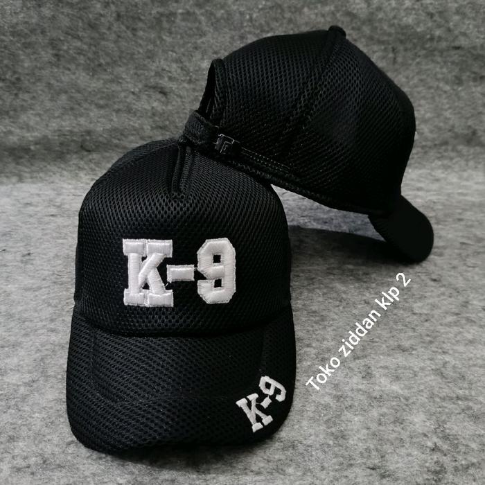 Topi Jaring Hitam Polisi K-9 Premium / Topi Polisi K-9 / Topi K-9 Police