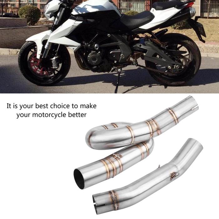 Sepeda Motor Exhaust Middle Pipe Link Connect untuk Benelli BN302