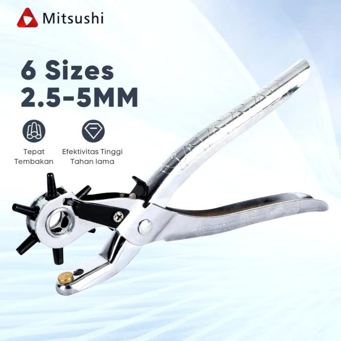 Mitsushi Punch Pliers 9 Inch Alat Tang Pembolong Ikat Pinggang Sabuk Jam Punch Tang Pembolong