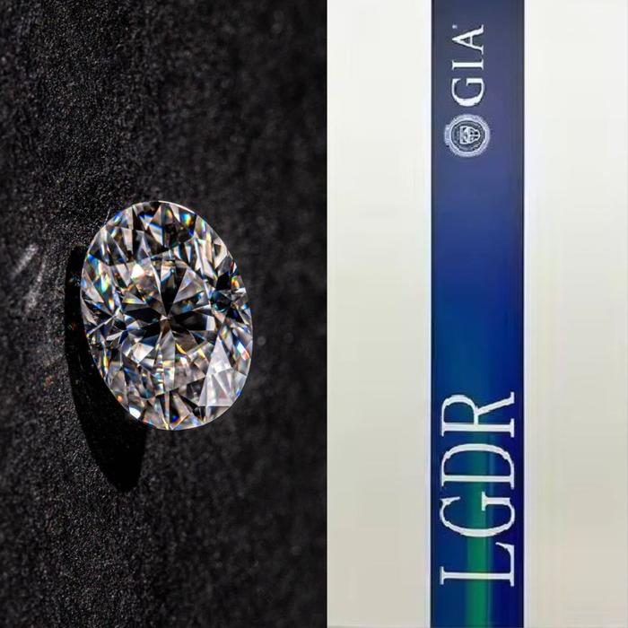 Berlian Lepasan CVD Lab Grown Diamond Oval Shape Sertifikat GIA. Size Mulai 0.3 Carat