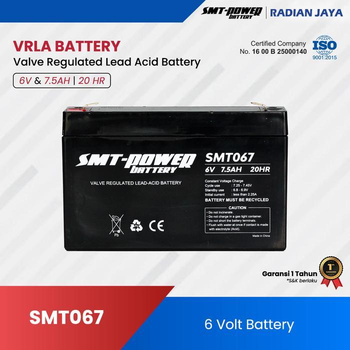 SMT POWER 6V 7,5AH AKI KERING / MOBIL AKI / VRLA