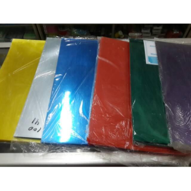 [ PACK ] Cover Jilid Transparan Plastik Mika Warna - CJ-2 MURAH!