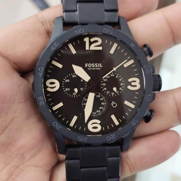 JAM TANGAN PRIA FOSSIL JR1356 NATE CHRONOGRAPH ORIGINAL
