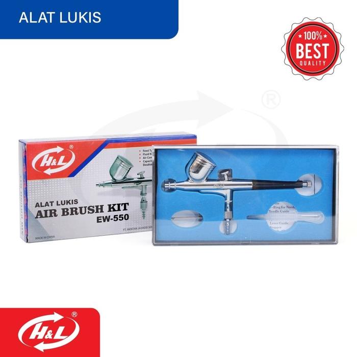 Air Brush Kit Pen Brush Spray Gun Lukis Merk H&L EW-550