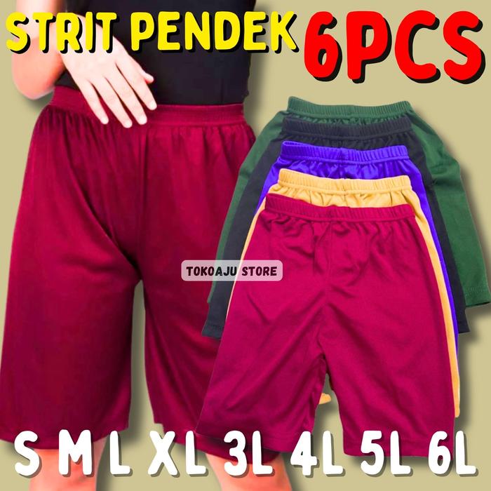 6 PCS STRIT/SHORT/TAYET ANAK-DEWASA Celana PENDEK anak TL/SD/SMP/SMA/IBU-IBU
