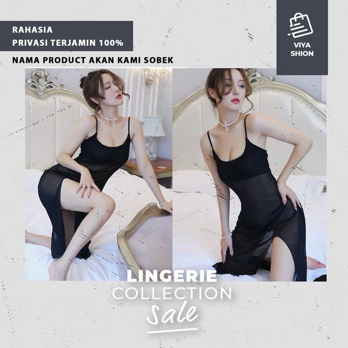 Lingering Wanita Set Baju Tidur Cewek Transparan Hot Cosplay Premium