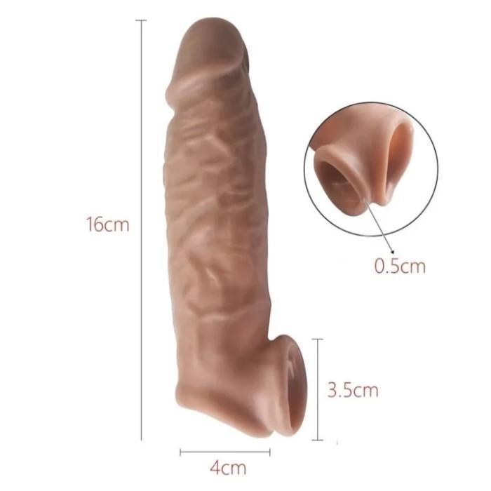 PRODUK BARU READY STOK- Cod Bisa Kondom Sambung Jumbo Realistik Berurat Silicon Elastis Lembut -RAHA